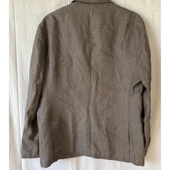 Untuckit 100% Linen Blazer Jacket Gray Size 44R Two Button - Picture 2 of 6